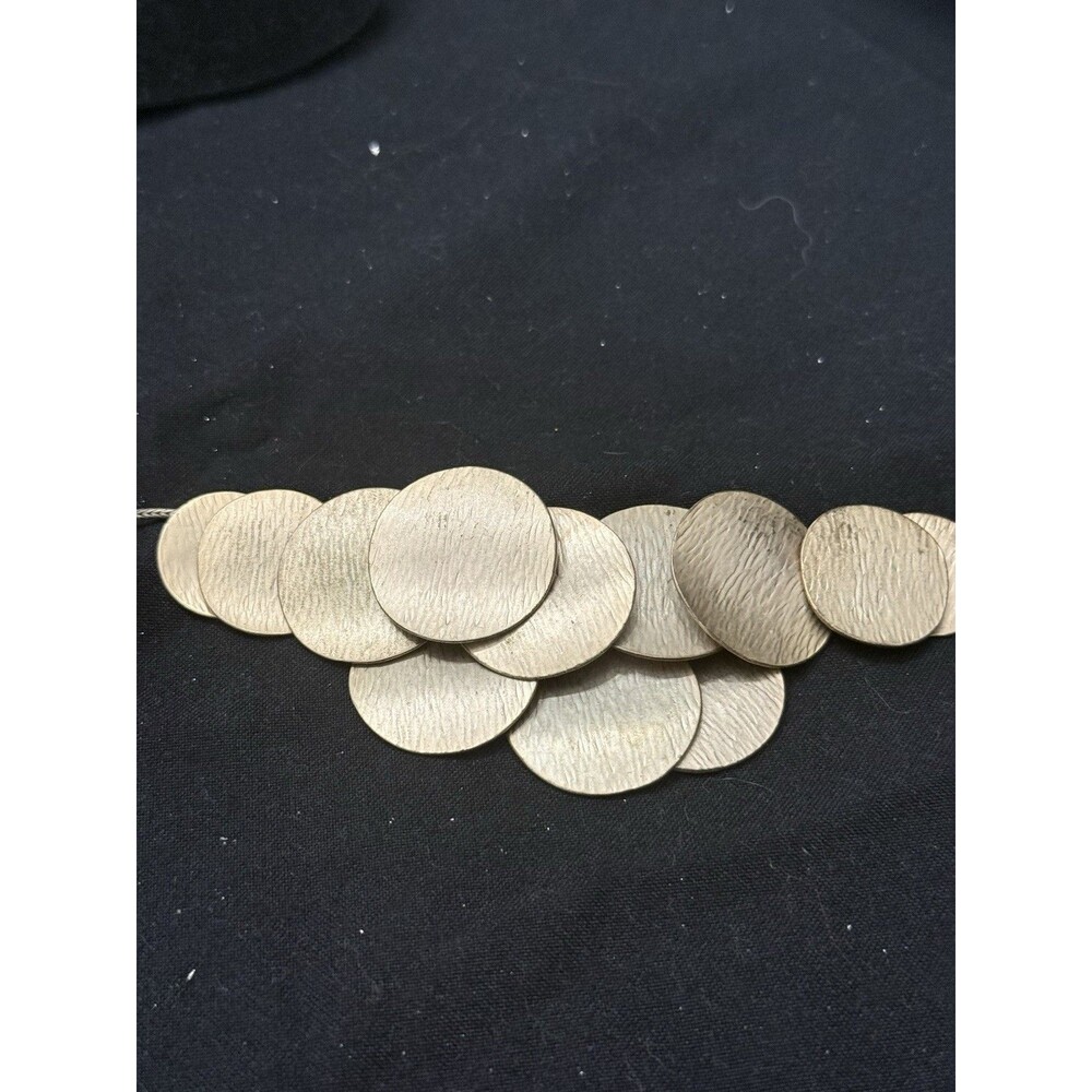 Talbots Multi Gold-Toned Circular Disk Statement … - image 3